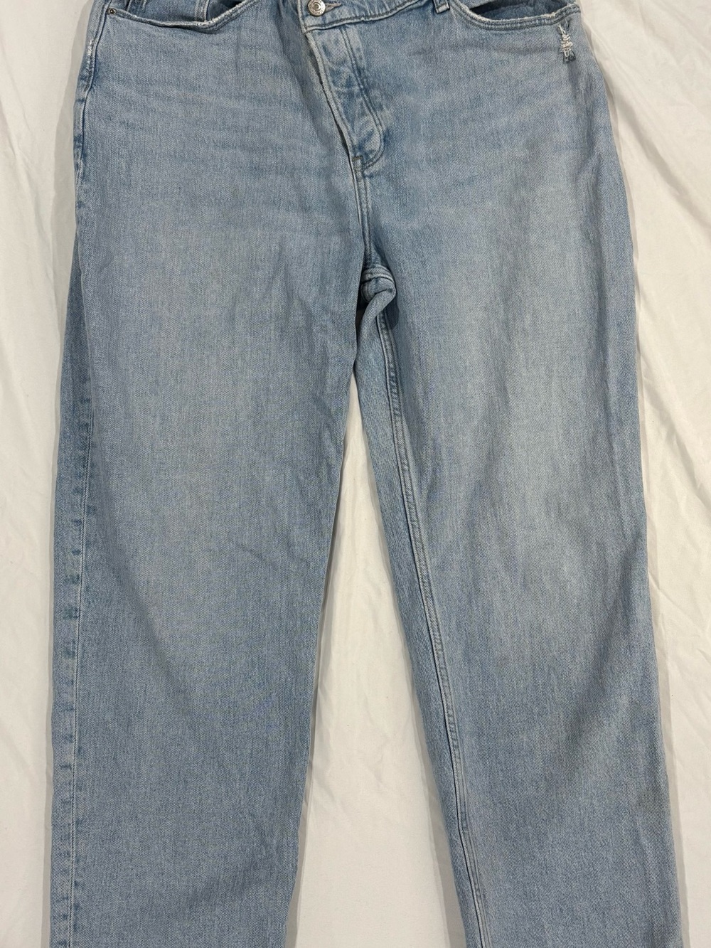 Abercrombie Curve Love The Dad High Rise Crossover Jeans Size 32/14s - Picture 5 of 6
